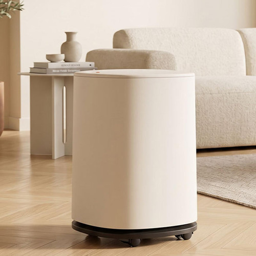 Calwsy Plastic Kitchen Trash Can with Lid, Garbage Can with Wheels
