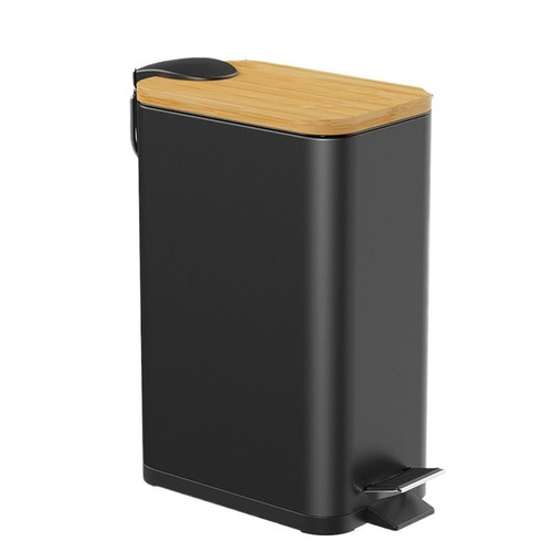 SKJFODVC Lid 5L Rectangle Trash Can Kitchen Slow Descent Mute Foot Pedal Wastepaper Basket Toilet