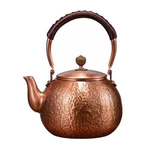 MotiveTech Copper Tea Kettle Stovetop with Strainer and Handle for Tea and Water Boiling Suitable for Kitchen Tea Ceremony and Hot Drink