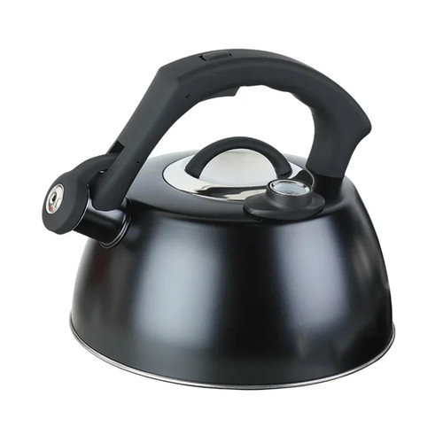 Stainless Steel Whistling Tea Kettle with Thermometer, 3.5L Fast Heating Stovetop Teakettle, Durable Hot Water Boiler for Perfect Brewing, Silver Finish
