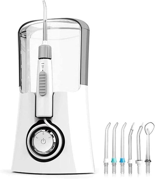 HCUCTOS Electric Water Flosser, Cordless Dental Oral Irrigator - 3 Modes, 6 Tips