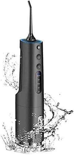 Water Flosser Cordless Teeth Cleaner Dental Oral Irrigator Power Dental Flossers IPX7 Waterproof Teeth Cleaner with 4 Cleaning Modes Detachable Water Tank for Home Travel,Black