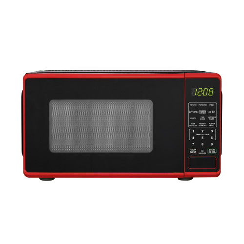 LUGBAR Countertop Microwave Oven, 0.7 Cu Ft, 700W (Red)