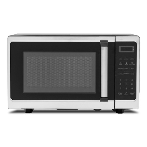 Smad Microwave Countertop Oven, 700W Small Microwaves, 0.7 Cu.Ft Mini Ovens Compact with 10 Power Levels, 6 Cooking Menus for Apartments, Dorm and Small Space Kitchen, Child Lock, Easy Clean, Black