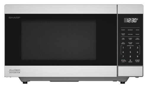 Sharp SMC1174KS Flatbed Microwave Oven with Inverter Technology, 1.1 cu. ft., 1100W, Stainless Steel