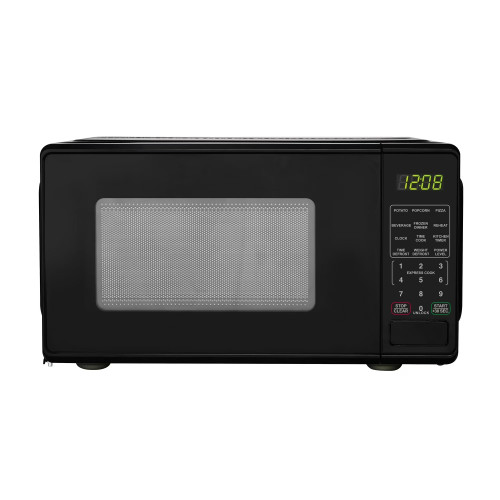 0.7 Cu Ft Compact Countertop Microwave Oven, 700W Power with 10 Power Levels, Digital Display, Quick Cook Buttons, Child Safety Lock, Small Kitchen Microwave