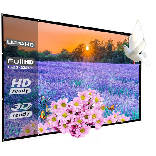 WRLSUN 250 Inch Portable Projector Screen Outdoor Movie Projection Screen