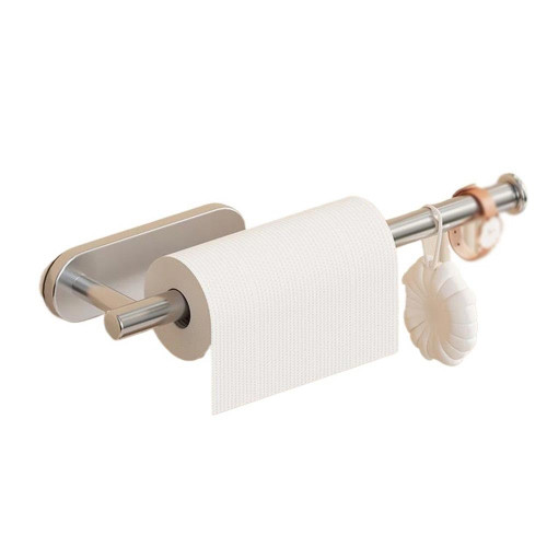 Kitchen Kitchen Roll Holder Under Cabinet Paper Towel Wall Mount Decor(Silver)