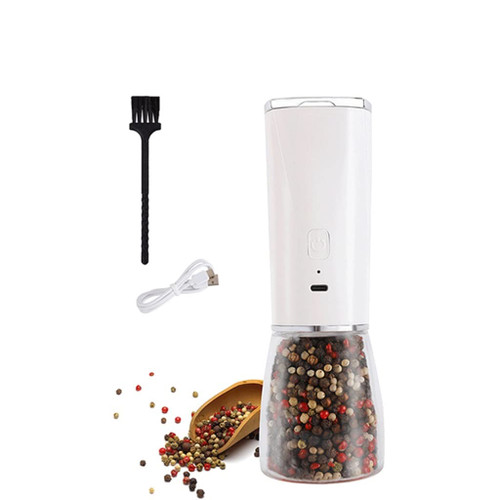 KMWHPJN Electric Pepper Grinder Spice Mill Automatic Salt and Shaker Coffee with LED Light Set Adjustable Ceramic