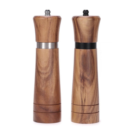 LPSEJAA Pepper Grinder, Wood Salt and Mills Sets (included a spare ceramic and brush)