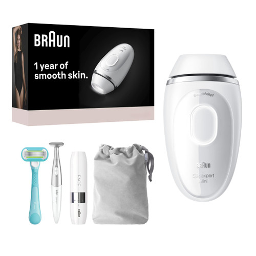 Braun IPL Mini, Silk·Expert Mini, IPL Hair Removal for Women and Men, Permanent Laser Hair Reduction At-Home, IPL1115