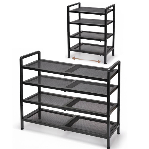 Varhomax Expandable Shoe Rack for Closet and Entryway 4-Tier