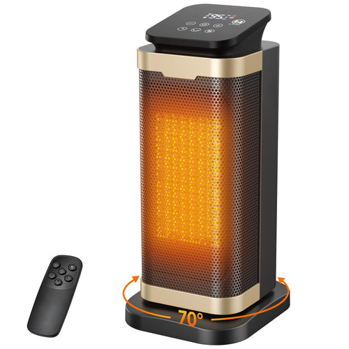 Space Heater for Indoor Use,1500W PTC Ceramic Heater with Thermostat&Remote