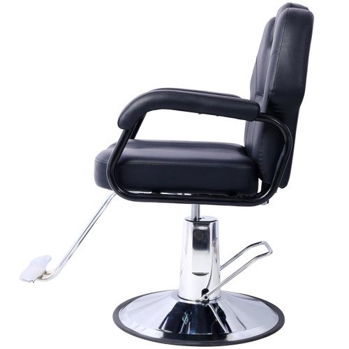 Tidyard Hydraulic Barber Chair, Reclining 135° Heavy Duty PU Leather Salon Chair with Chrome Base for Barbershop Beauty Spa Haircut