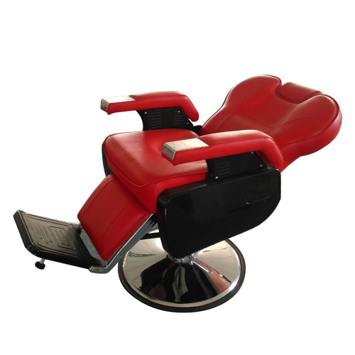 Recline Barber Chair Salon Equipment Professional Salon Barber Chair Red