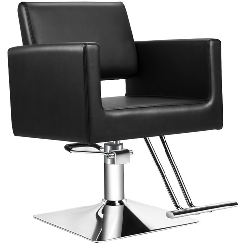 OUTMASTER Black Barber Salon Hairdresser Chair - Capacity 330 Lbs