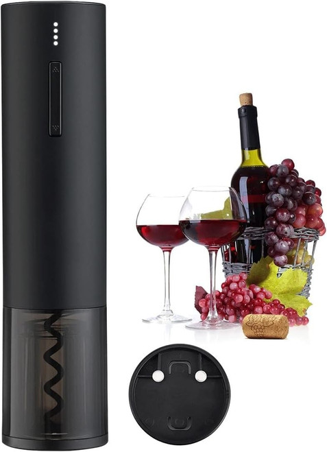 Electric Bottle Opener, Rechargeable Automatic Corkscrew(Black)