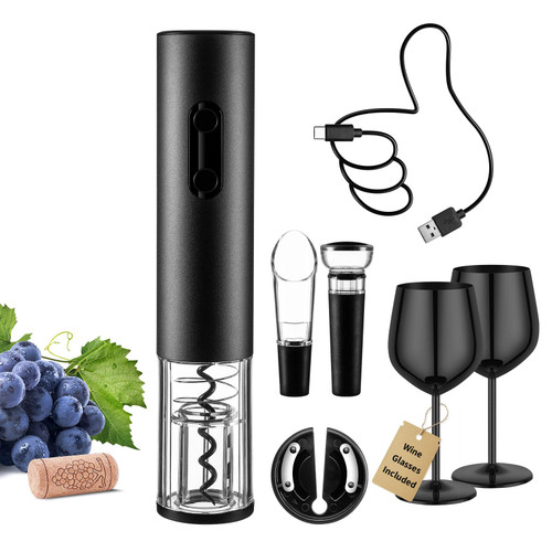 Electric Wine Opener Set Rechargeable, Electric Corkscrew Wine Opener Set