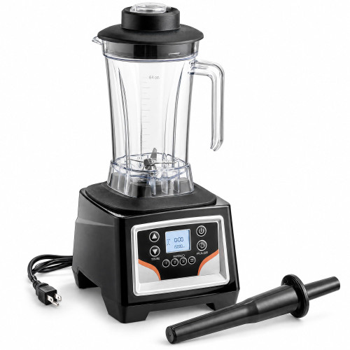 Glownary 3.5 hp Commercial Blender, Digital Touchpad Control, Timer, 3 Speed, 64 oz Tritan Container, NSF Certified, BPA Free, 120V