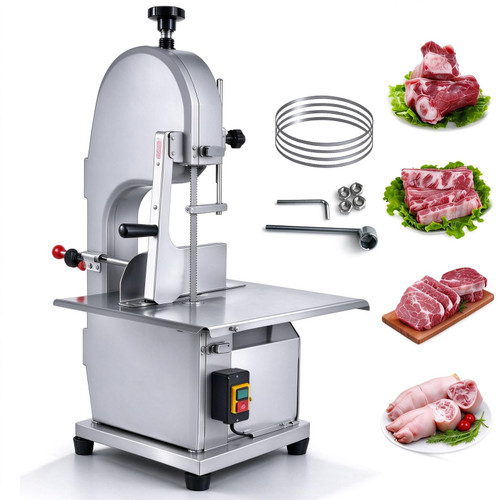 Electric Bone Saw 1500W Commercial Meat Bandsaw 0.04-7.9" Cutting Thickness