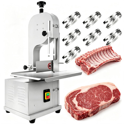 2500W Electric Meat Bone Saw Machine - Heavy Duty 20" x 15" Stainless Steel Worktable for Butchers, Restaurants, and Home Use - Efficient Cutting Tool for Meat Processing