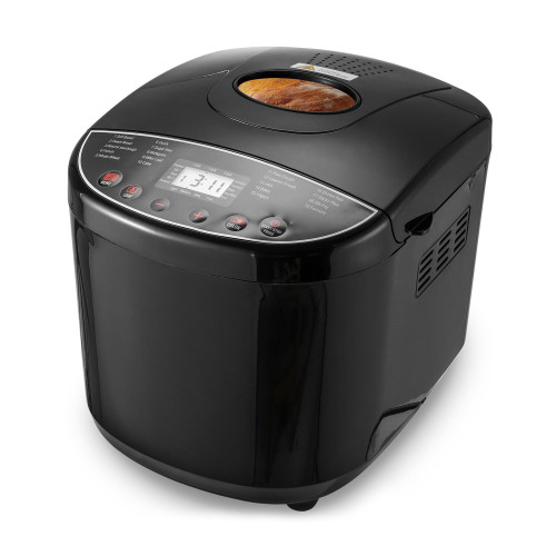 2 lb Bread Maker with 19 Programs, Ceramic Pan and 3 Crust Settings, Black
