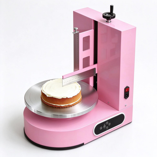 Electric Cake Frosting Spreading Machine, Vertical Turntable Design
