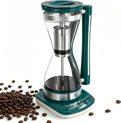 Siphon Coffee Maker, 240ml Glass Vacuum Pot with Heat Preservation