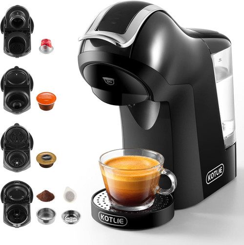 5 in 1 Coffee Maker, Single Serve Coffee Machine Compatible with K Cup, Nespresso Original, Dolce Gusto, ESE 44mm Pods and Ground Coffee, Touchscreen 7 Cup Sizes, Arc Pro