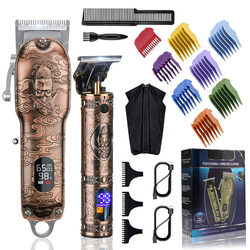 RESUXI Hair Clippers for Men with Barber Trimmer Set,Professional Haircut Clippers for Hair Cutting Grooming Kit,Cordless Beard Trimmer Hair Cutter Barber Accessories USB Rechargeable