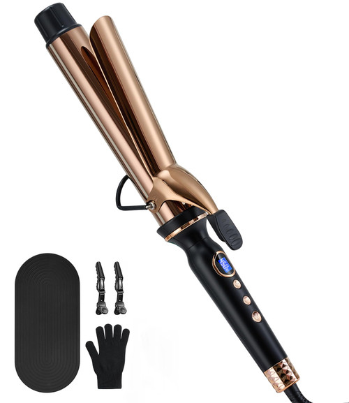 ORYNNE 1.5 Inch Curling Iron, Extra Long Titanium Barrel for Long Hair