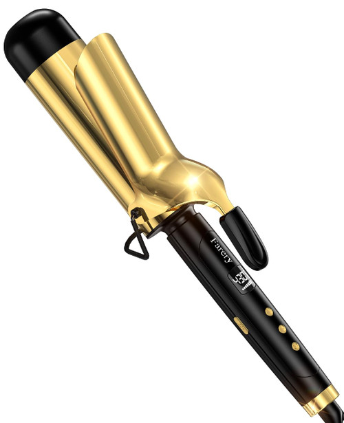 Farery 2 Inch Titanium Curling Iron for Long Hair, Lightweight Large Barrel