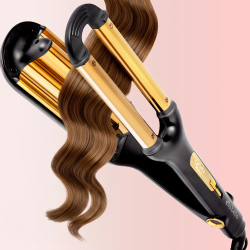 ELLA BELLA® Open Waver (Deep Waver) Curling Iron, 3 Barrel Crimper Tool
