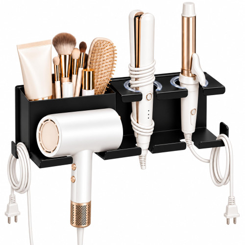 Hair Dryer Holder Wall Mount , Hair Tool Organizer for Bathroom Storage