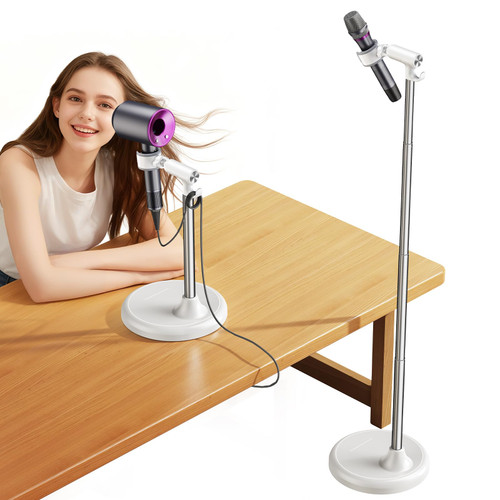 Hands Free Hair Dryer Stand for Bathroom & Pet Grooming,Height Adjustable