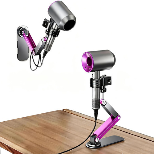 Blissfuhue Adjustable Hair Dryer Holder Wall Mounted（Large）