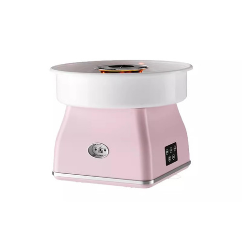 Cotton Candy Machine Handmade Cotton Candy Machine for Household Small Fully Automated Commercial Mini Machines(Pink)