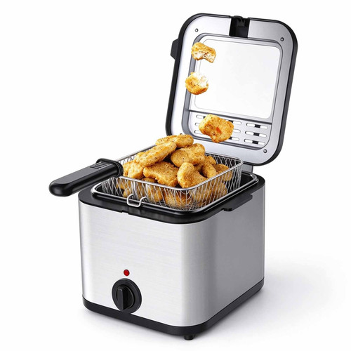 2.5 L Deep Fryer With Basket, Multifunctional Stainless Steel Deep Fryer