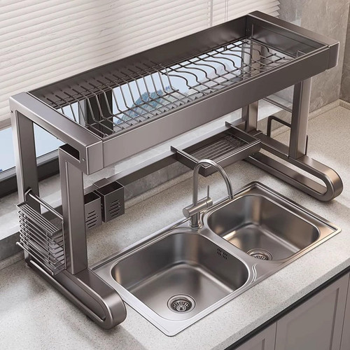 Over Sink Dish Drying Rack - Large Capacity Kitchen Organizer, Space-Saving