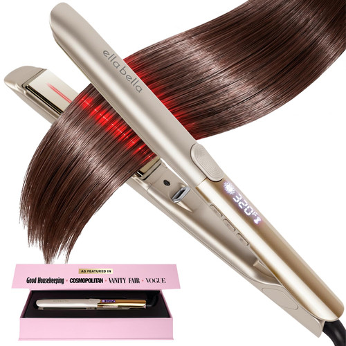 ELLA BELLA® Titanium Flat Iron Hair Straightener Slim with Infrared
