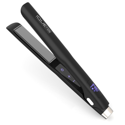 iQUE 1.25" Silk Press Flat Iron Hair Straightener for Women, Dual Voltage
