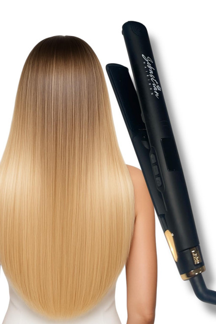 Sebastian Hair Iron Ultra Sleek Titanium Flat Iron Hair Straightener, Professional 2-in-1 Styling Iron for Straightening & Curling, Up to 450°F