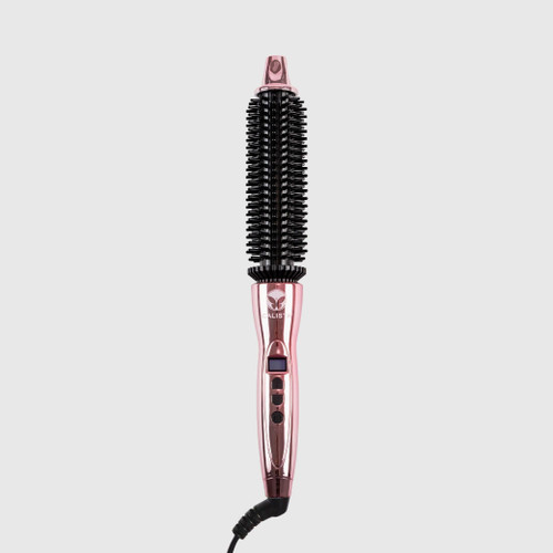 CALISTA Perfecter Heated Round Brush, Waves & Shoulder Hair, 1", Rose Gold
