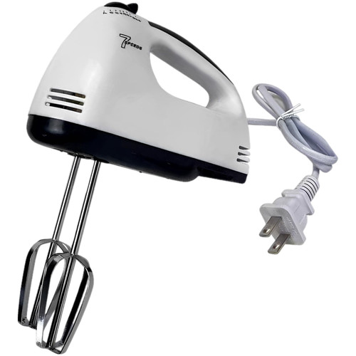 Electric Hand Mixer for Baking, 150W 7 Speed Handheld Kitchen Mixer with 4 Stainless Steel Beaters and Dough Hooks, Portable Household Mixer for Cakes and Cookies, 110V US Standard