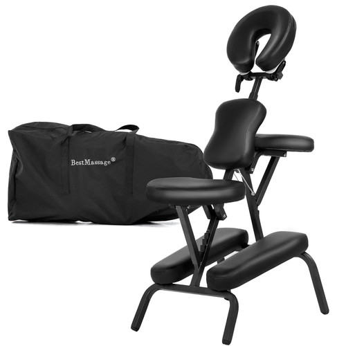 BestMassage | Portable Massage Chair | Black | Folding Tattoo Chair