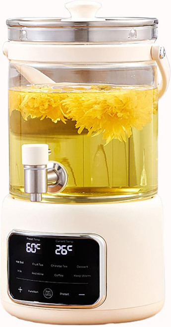 3L Glass Electric Kettle, Herbal Tea Kettle with Adjustable Temperature