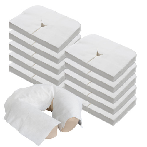 EarthLite Flat Disposable Face Cradle and Headrest Covers, 1000-Pack, White