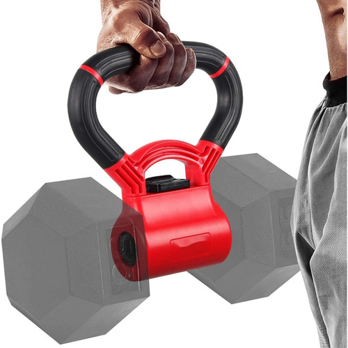 Weight Kettle Grip Convert Dumbbells into Kettlebells Gym Travel Workout Gear