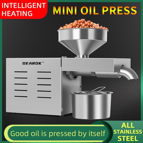 DEAROK-R3 Household Oil Press Stainless Steel Oil Press 820W Small Stainless Steel Oil Pressers 110V/220V