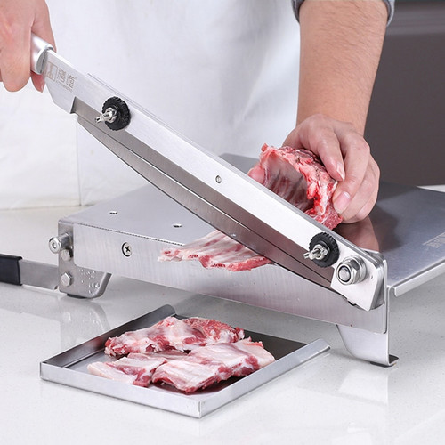 13.5 Inch Bone Cutting Machine Stainless Steel Bone Cutter Machine Chicken Fish Meat Slicer for Home Commercial